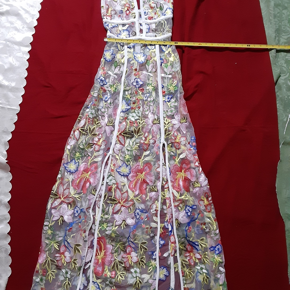 Multicolor Sheer Floral Dress